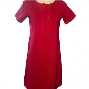 Theory Red Short Sleeve Mini Dress